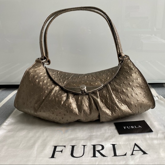 Furla Handbags - Furla Ostrich Leather Satchel